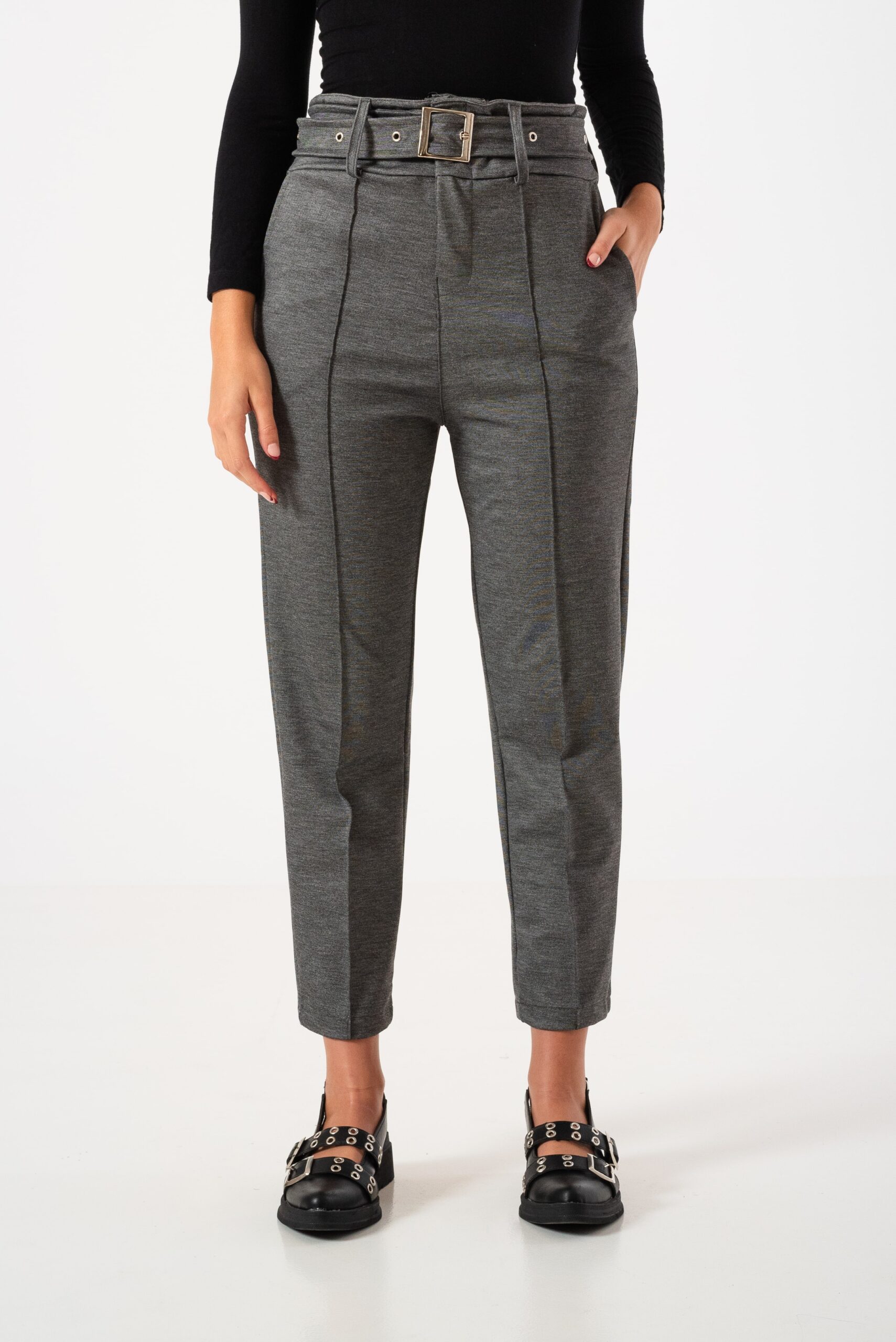 PANTALON CON CINTO PUNTO ROMA