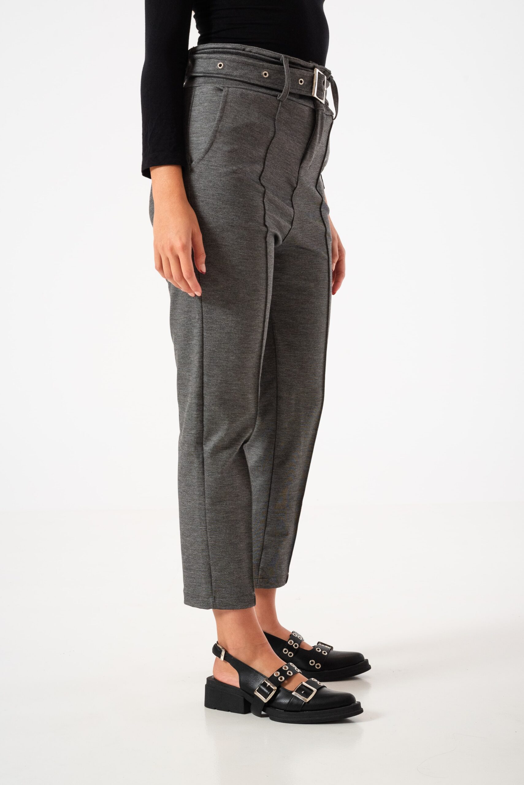 PANTALON CON CINTO PUNTO ROMA - Imagen 5