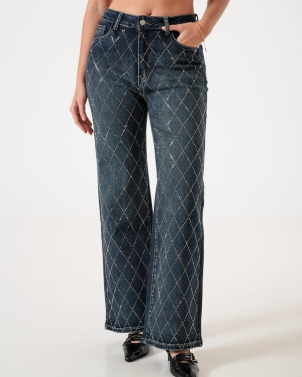 JEAN WID LEG STRASS ROMBO - A25R03