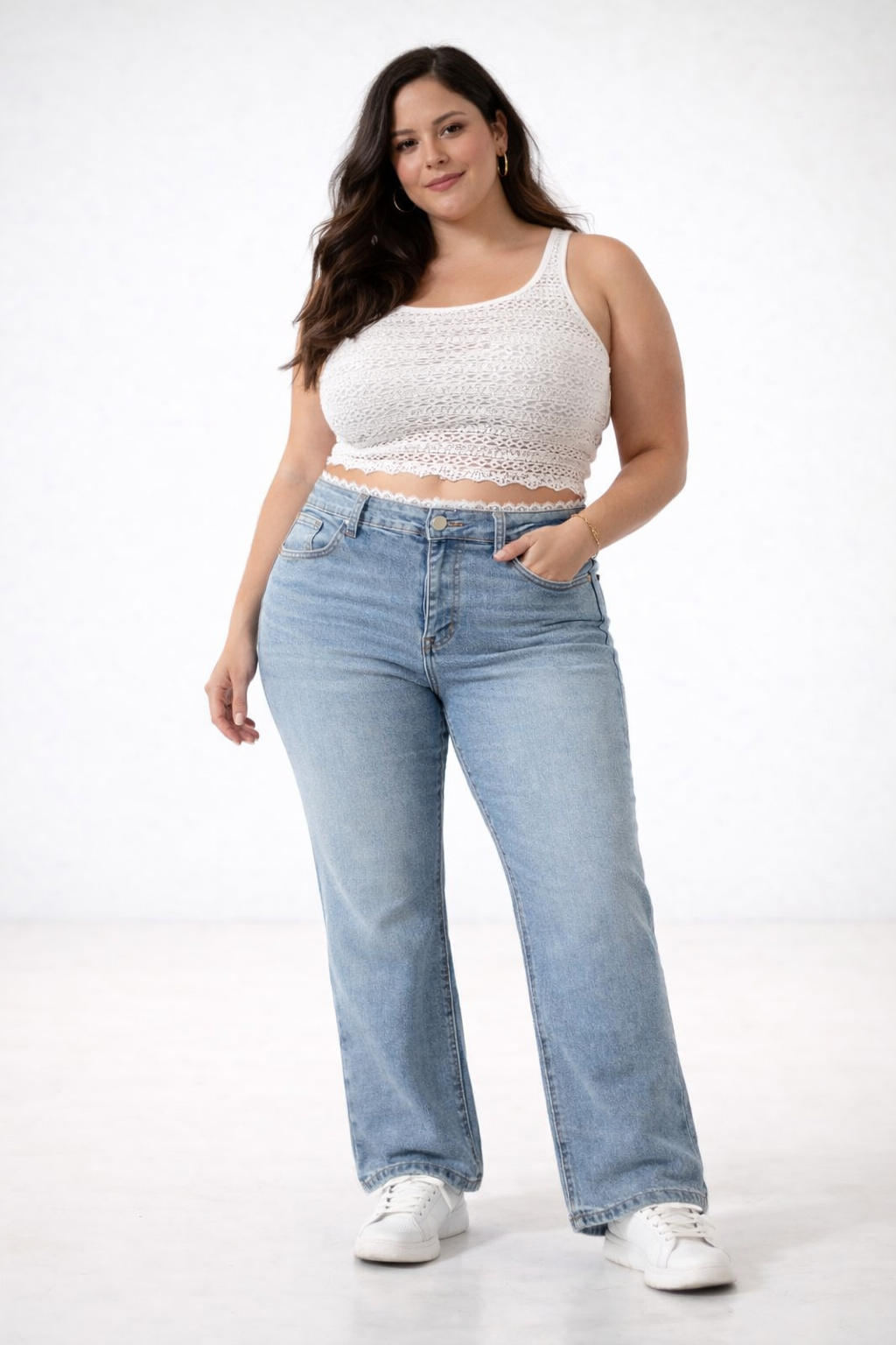 JEAN WID LEG ENCAJE - LY-071