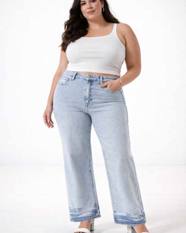 JEAN WID LEG - LYFJ681 PLUS SIZE