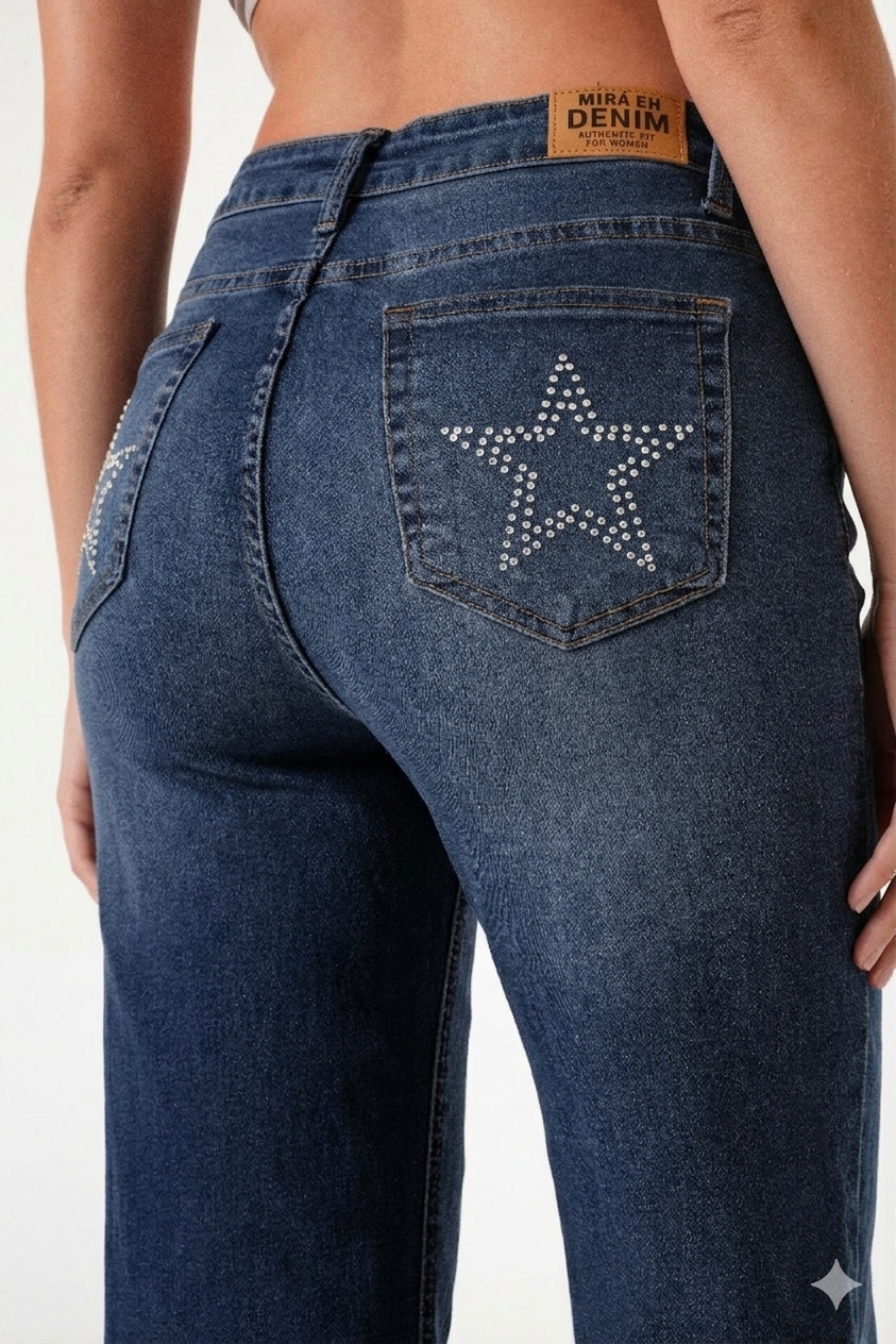 JEAN WID LEG ESTRELLA - LYFJ707 - Imagen 2