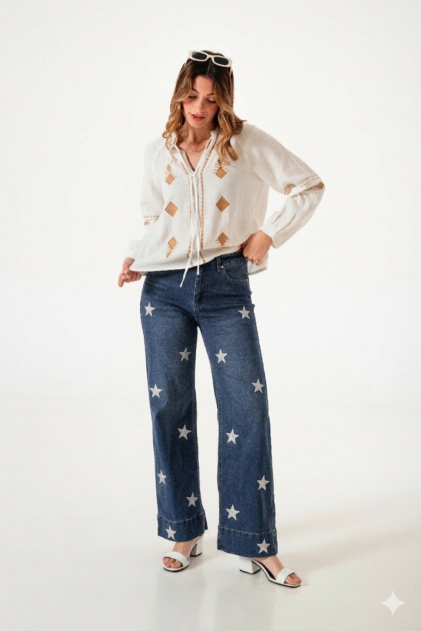 JEAN WID LEG ESTRELLA - LYFJ707 - Imagen 3