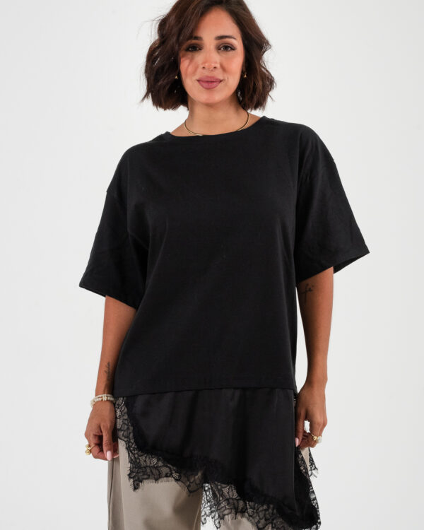 REMERA CON PUNTILLA SEDITA