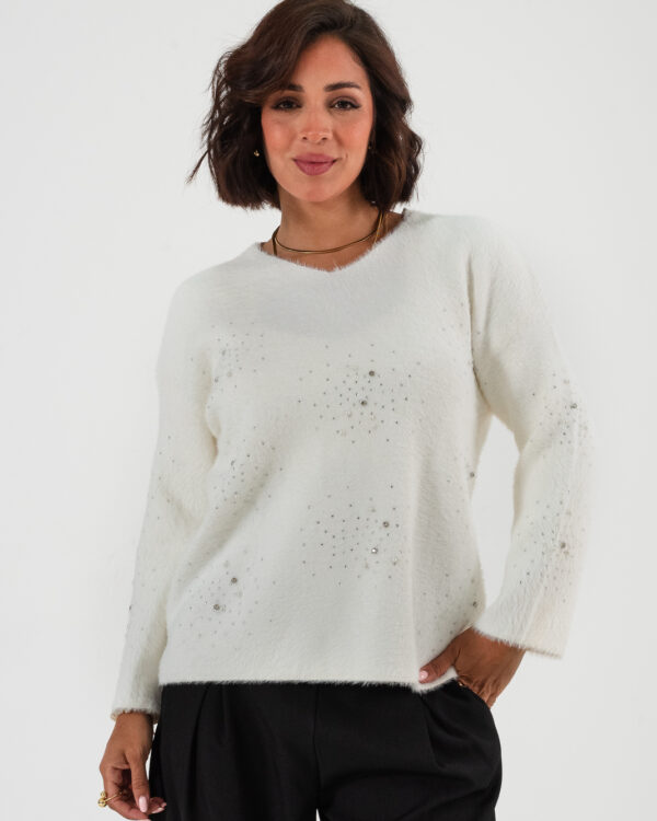 SACO CUELLO V CON STRASS - 010