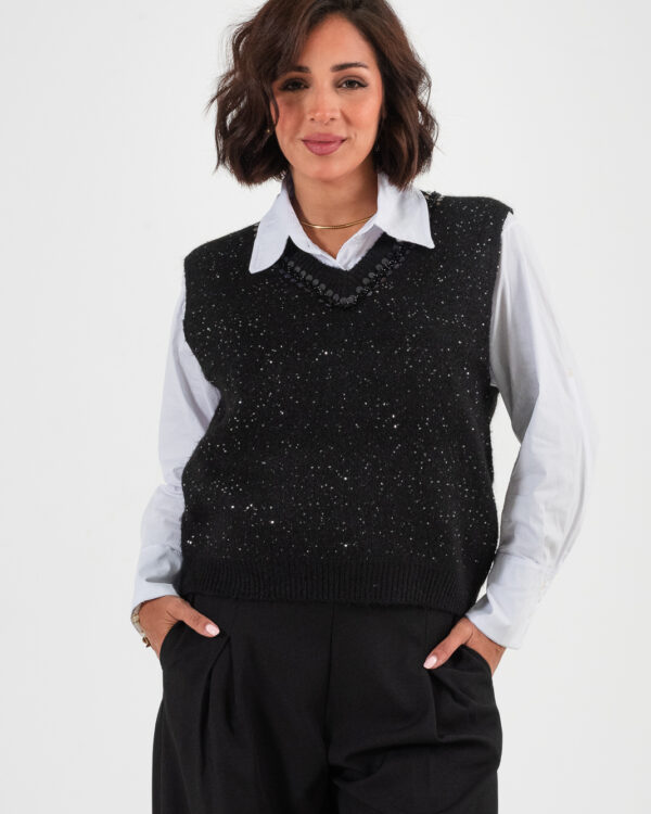 CHALECO V BRILLO - 80835#