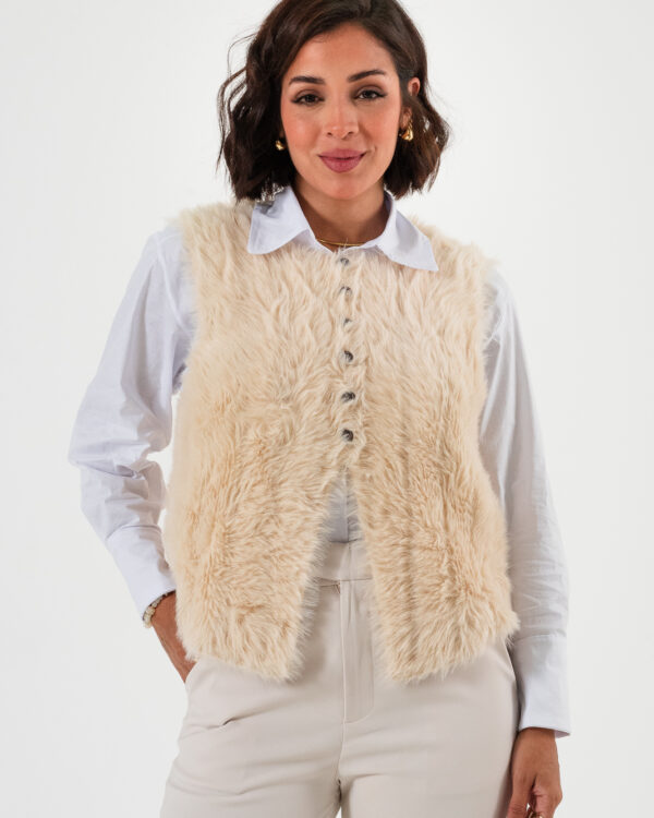 CHALECO PIEL C/BOTONES - 5039