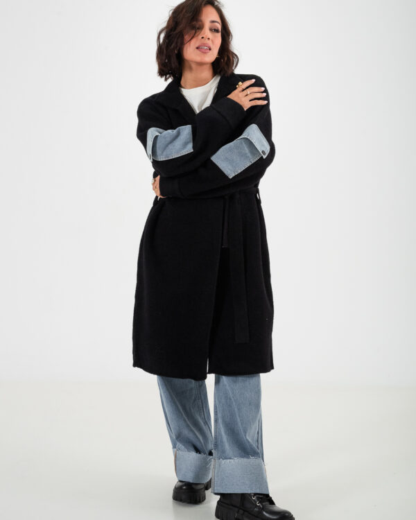 SACO LARGO SUETER CON JEAN - 337-3