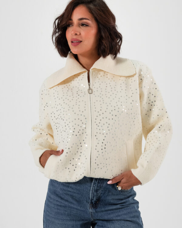 CAMPERA SUETER CON BRILLO - 179-1