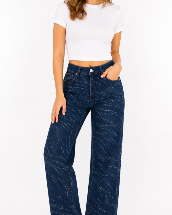 JEAN WID LEG STRASS - A25R20