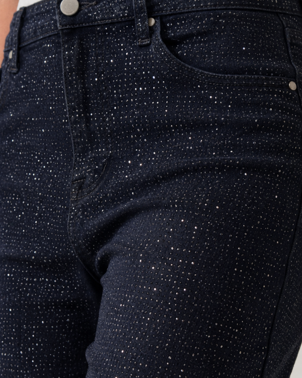 Alternative view of JEAN WID LEG STRASS BLACK - A25R08B