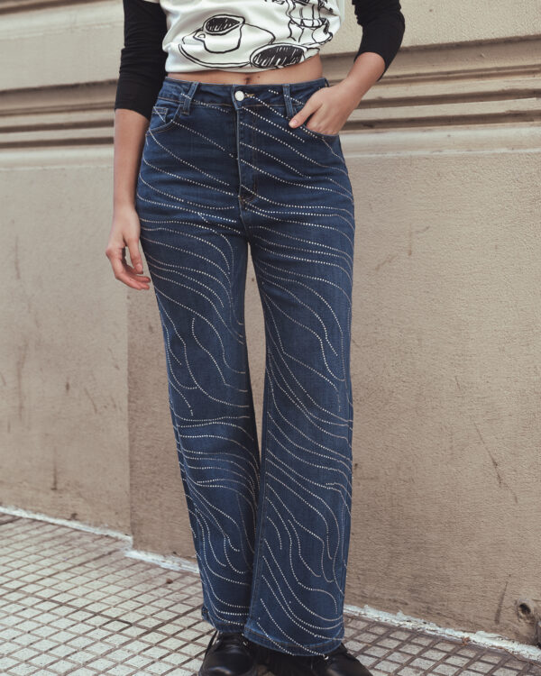 JEAN WID LEG STRASS - A25R20