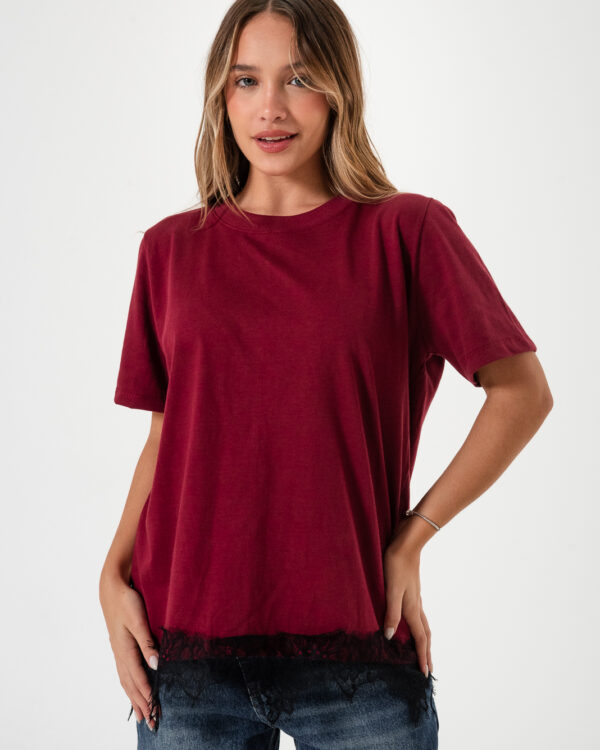 REMERA CON PUNTILLA