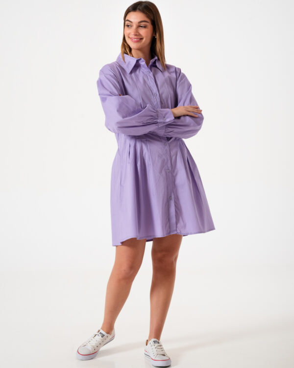 VESTIDO PINZADO POPLIN
