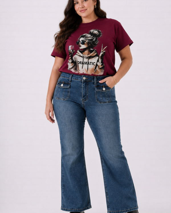 JEAN WID LEG - LYFJ676 PLUS SIZE